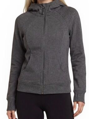 Lululemon women’s Scuba Full-Zip Hoodie Jacket / sweatshirt grey. Size 8